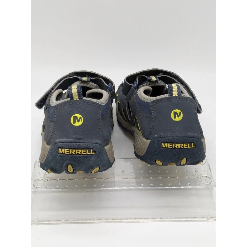 Merrell WaterPro Maipo Sport Sandals Gray Yellow Men's Size 7 Hook Loop Hiking
